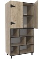 Leidsterkast Tessa boven dicht Grey Craft Oak Tangara Groothandel voor de Kinderopvang Kinderdagverblijfinrichting